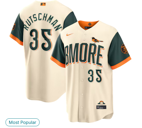 Men Baltimore Orioles #35 Rutschman Cream Nike 2026 City Connect Stadium Jersey->baltimore orioles->MLB Jersey